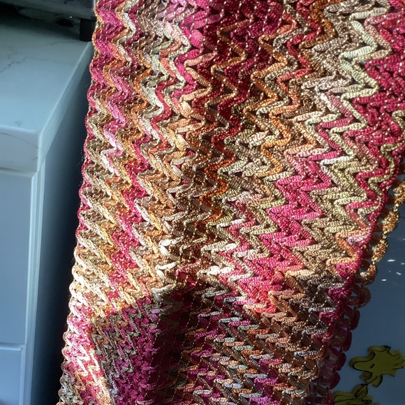 Autumn colors braided threaded scarf gorgeous! - Picture 2 of 7